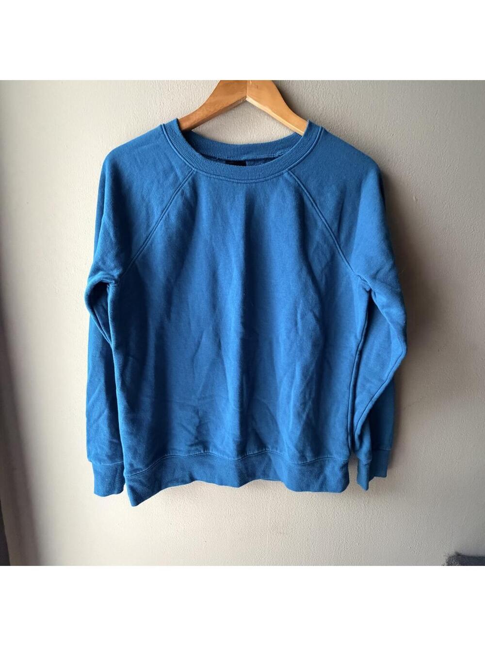 Bright Blue Raglan Crewneck Sweatshirt – Small 4–6